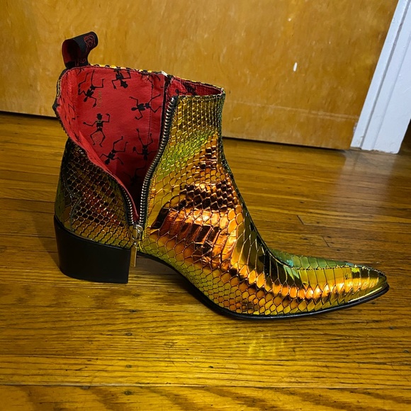 Jeffrey West Multi-colored metallic boots! - Picture 5 of 6